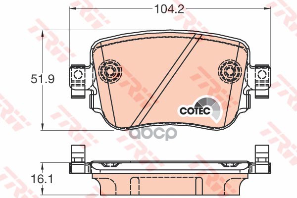 Колодки задние AUDI A1/SKODA Octavia III 2012-> TRW GDB2042 TRW арт. GDB2042