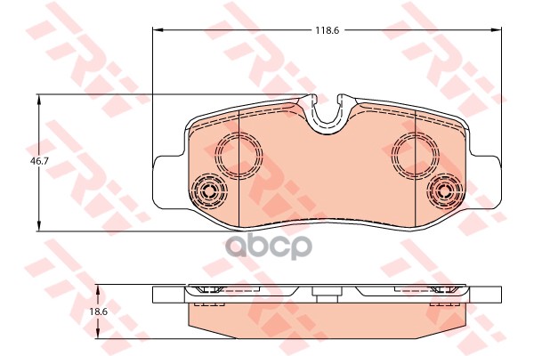 Колодки задние MERCEDES VITO (W447) GDB2102 TRW арт. GDB2102