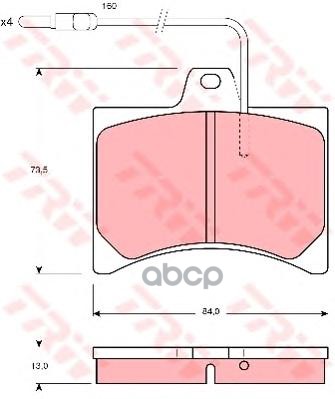 Колодки Тормозные Дисковые Передн Citroen: C15 84-00, Lna 78-86, Visa 78-91, Visa Кабрио 83-88,  Peugeot: 104 79-83 TRW арт. ...