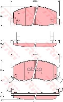 Колодки передние TOYOTA Previa/LiteAce 1.8/2.0/2.4L all ->00 TRW GDB3157 TRW арт. GDB3157
