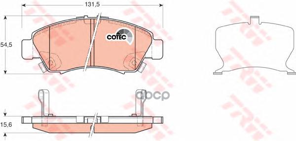 Колодки передние HONDA JAZZ 02- /Civic 91-> TRW GDB3212 TRW арт. GDB3212