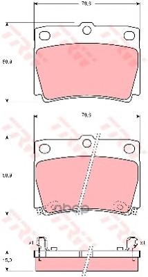 Колодки задние MITSUBISHI PAJERO SPORT TRW GDB3239 TRW арт. GDB3239