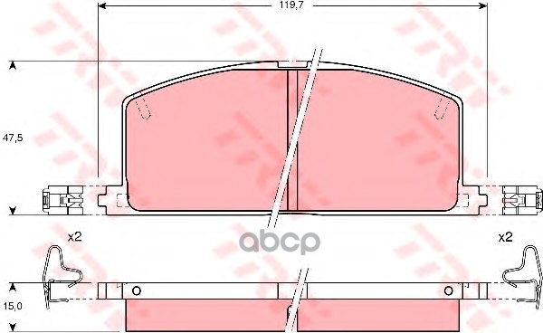 Колодки передние TOYOTA COROLLA (E8-10), CARINA II, CAMRY (V10) GDB323 TRW арт. GDB323
