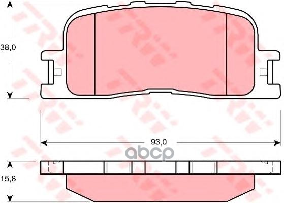 Колодки задние TOYOTA CAMRY 2.4/3.0 01-> TRW GDB3374 TRW арт. GDB3374