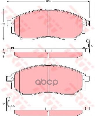 Колодки передние NISSAN/INFINITI/RENAULT для Sumitomo TRW GDB3392 TRW арт. GDB3392