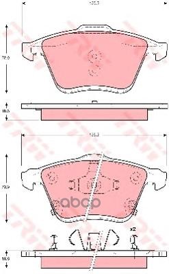 Колодки передние MAZDA 6 (GG) 2.3 GDB3400 TRW арт. GDB3400