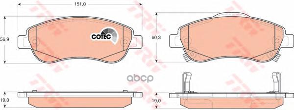 Колодки передние HONDA CR-V 07- TRW GDB3445 TRW арт. GDB3445