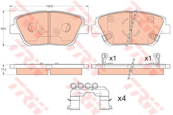 Колодки Передние Kia Optima 2.0 Gdb3540 TRW арт. GDB3540