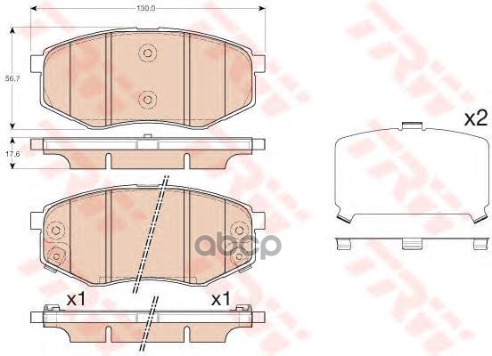 Колодки передние KIA i45/ix20/ix35/SonataVI/Tucson/Soul II/Sportage TRW GDB3553 TRW арт. GDB3553