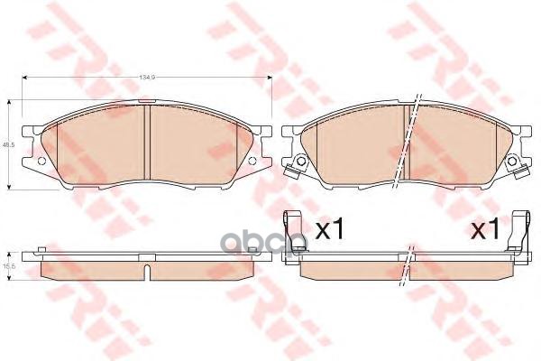 Колодки передние NISSAN ALMERA CLASSIC GDB3563 TRW арт. GDB3563