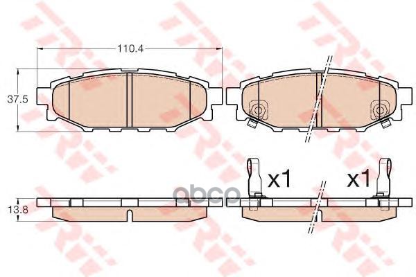 Колодки Тормозные Дисковые Subaru: Brz 12-, Forester 08-, Legacy V 09-, Outback 09-  Toyota: Gt 86 12- TRW арт. GDB3568