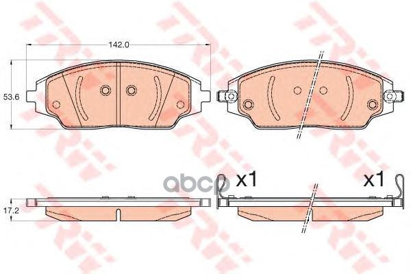 Колодки передние CHEVROLET Cobalt TRW GDB3579 CHEVROLET Cobalt TRW GDB3579 TRW арт. GDB3579