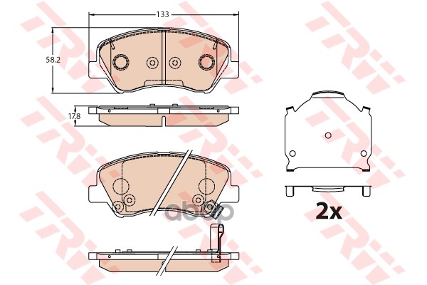 Колодки передние HYUNDAI Solaris II 2017-> /OE parts TRW GDB3630 TRW арт. GDB3630