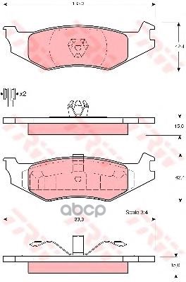 Колодки торм диск к-т задн TRW арт. gdb4012