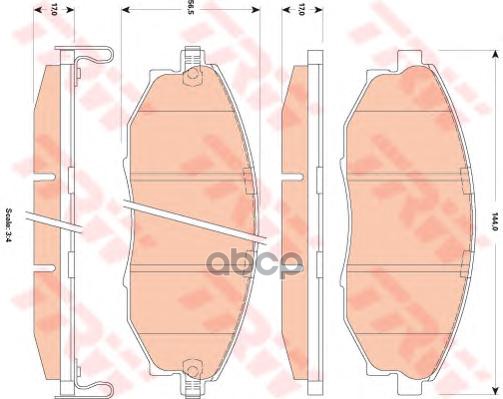 Колодки Тормозные Передние Trw Gdb4179 TRW арт. GDB4179