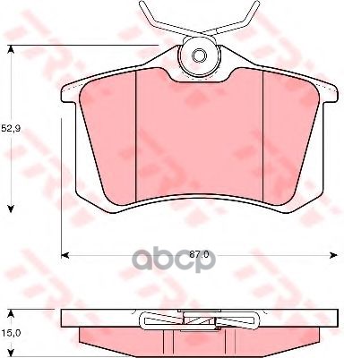 Колодки задние AUDI A4 (B6-B7), A6 (C5), VW PASSAT (3A2, 35I) GDB823 TRW арт. GDB823
