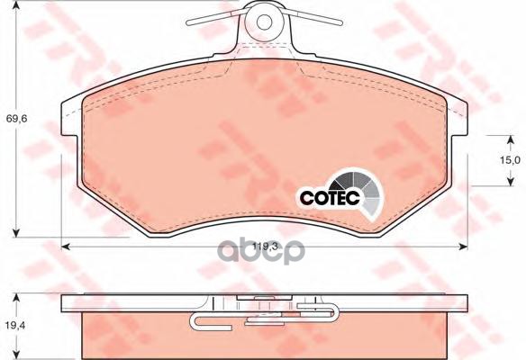 Колодки передние AD 80 87-94 A4 1.6,TDI / CHERY TIGGO TRW GDB826 TRW арт. GDB826