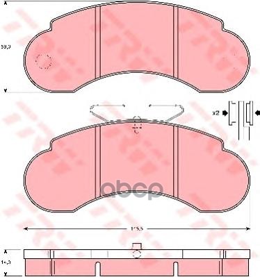 Колодки передние MERCEDES G-CLASS (W460, W461, W463) GDB950 TRW арт. GDB950