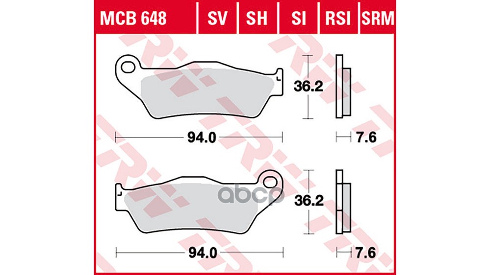Колодки дисковые MCB648SI TRW арт. MCB648SI