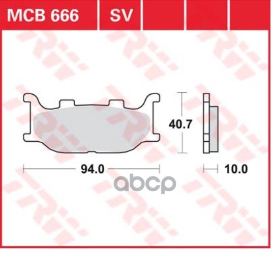 Колодки дисковые MCB666SV TRW арт. MCB666SV