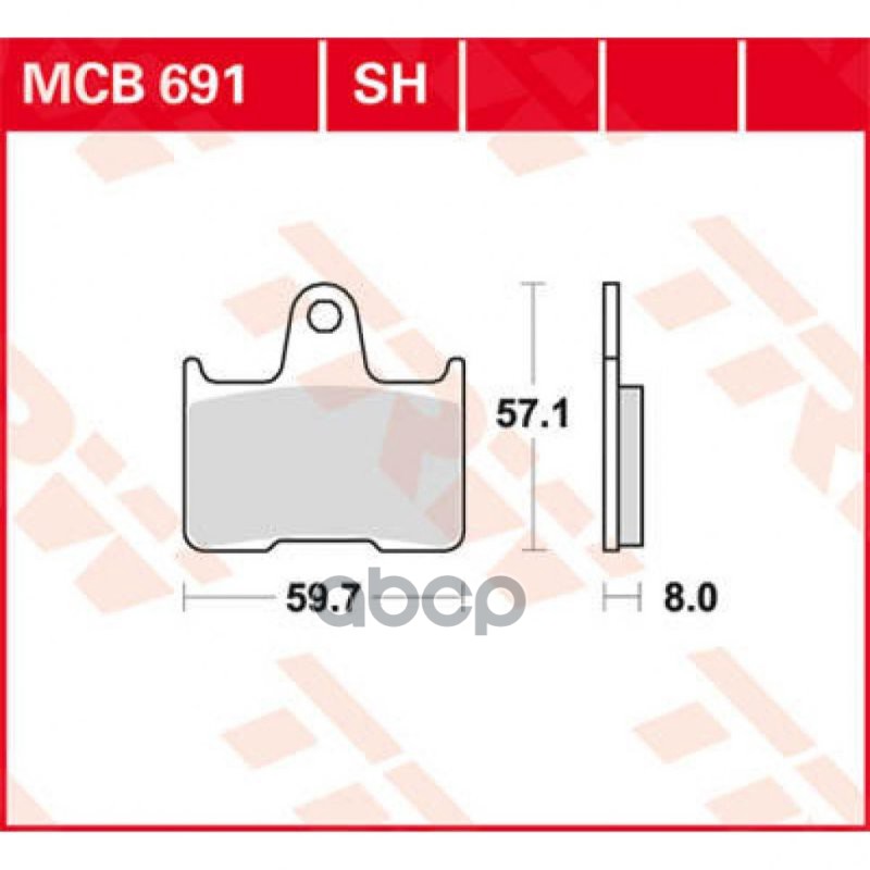 Колодки дисковые MCB691SH TRW арт. MCB691SH