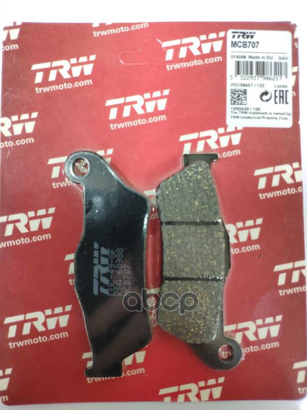 Колодки дисковые MCB707 TRW арт. MCB707
