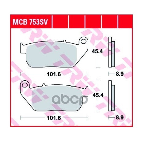 Колодки дисковые MCB753SV TRW арт. MCB753SV