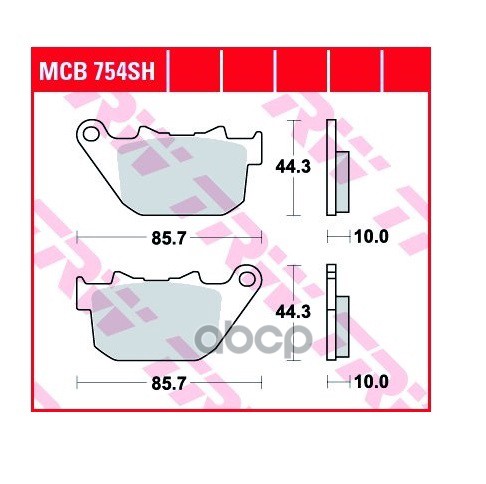 Колодки дисковые MCB754SH TRW арт. MCB754SH