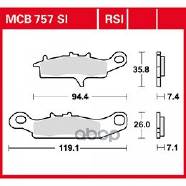 Колодки дисковые MCB757SI TRW арт. MCB757SI