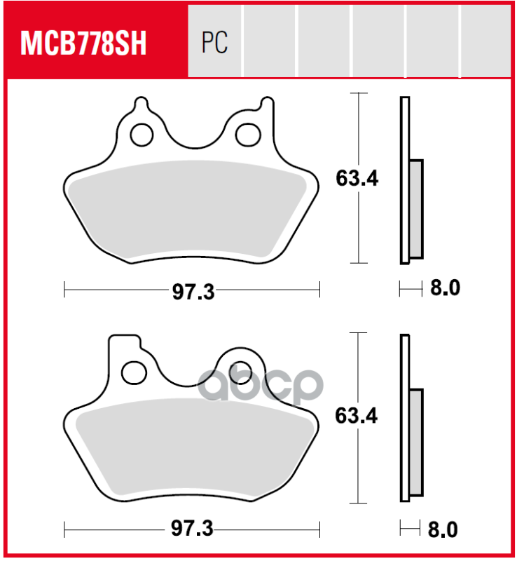 Колодки дисковые MCB778SH TRW арт. MCB778SH