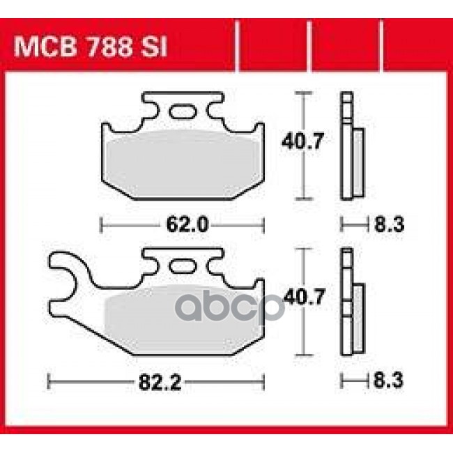 Колодки Тормозные Дисковые Передн Suzuki: Lt-A 500 11-, Lt-A 700 05-07, Lt-A 750 08- TRW арт. MCB788SI