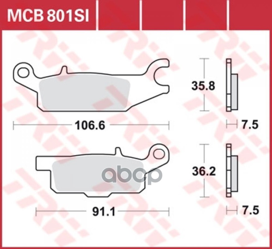 Колодки дисковые MCB801SI TRW арт. MCB801SI