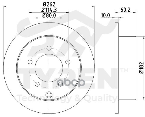 Диск Тормозной Задний TYREN арт. TYR1013991