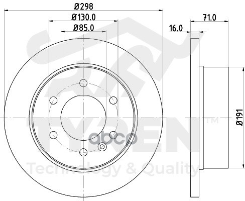 Диск тормозной задний TYREN арт. TYR1023171
