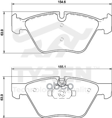 Колодки тормозные дисковые передние TYREN арт. TYR1210591