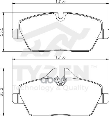 Колодки тормозные дисковые передние TYREN арт. TYR1210611