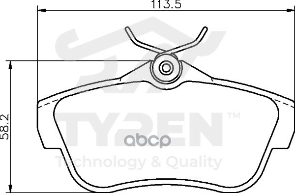 Колодки тормозные дисковые задние TYREN арт. TYR1211601