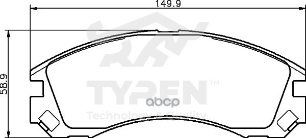 Колодки тормозные дисковые передние TYREN арт. TYR1211611