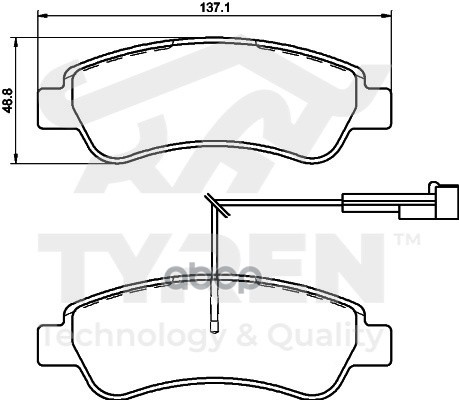 Колодки тормозные дисковые задние TYREN арт. TYR1211731
