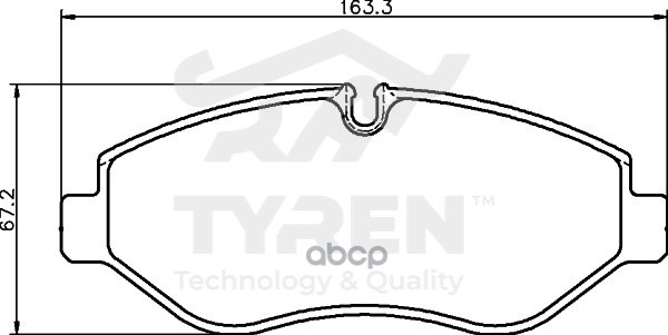 Колодки тормозные дисковые передние TYREN арт. TYR1212921
