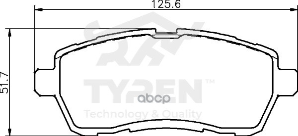Колодки тормозные дисковые передние TYREN арт. TYR1213641