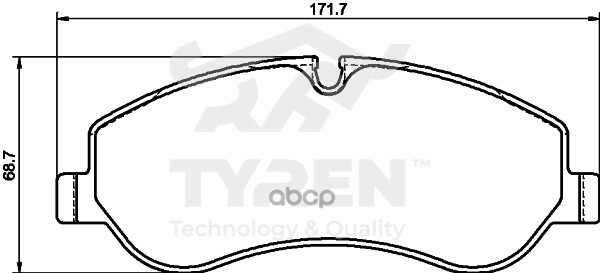 Колодки тормозные дисковые передние TYREN арт. TYR1213671