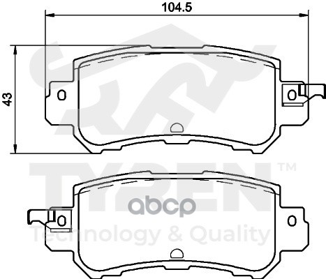 Колодки тормозные дисковые задние TYREN арт. TYR1214961