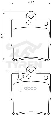Колодки тормозные дисковые задние TYREN арт. TYR1215311