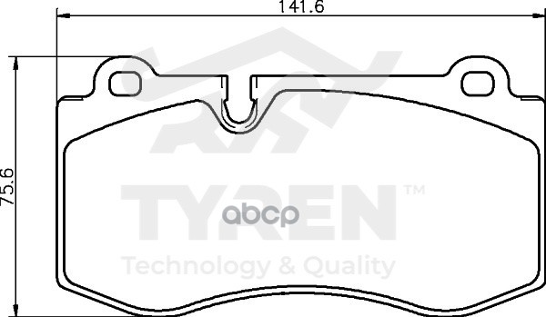 Колодки тормозные дисковые передние TYREN арт. TYR1215521