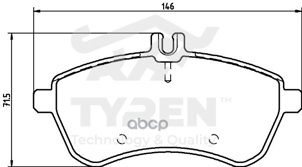 Колодки тормозные дисковые передние TYREN арт. TYR1215581