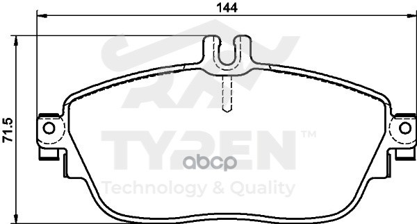 Колодки тормозные дисковые передние TYREN арт. TYR1215621