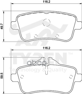 Колодки тормозные дисковые задние TYREN арт. TYR1215721