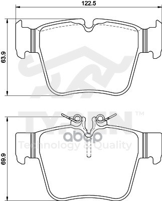 Колодки тормозные дисковые задние TYREN арт. TYR1215801