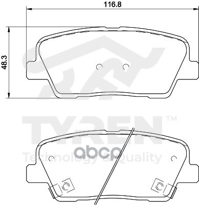 Колодки тормозные дисковые задние TYREN арт. TYR1216561